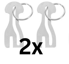 Reusable Supermarket shopping cart coin Trolley Release Key ring - Pack of 2