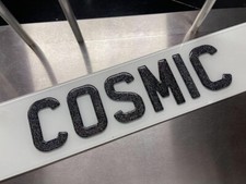 3D GLITTER COSMIC GEL SHOW PLATES NUMBER PLATES PAIR