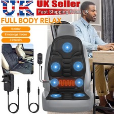 Massage Cushion Full Back Car Home Chair Seat Pad Mat 8 Modes Neck Heat Massager