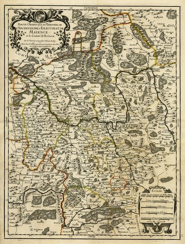 Antique map archevesche et - antique, map-l'archevesche