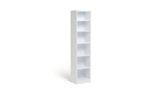 Maine Narrow Bookcase - White