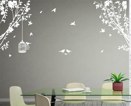 Large side wall tree - side, sticker