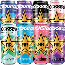 Rockstar Energy Drink Mixed 12 , Random Flavour Refresh Real Fruit Drink