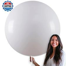 PartyWoo White Balloons 4pcs