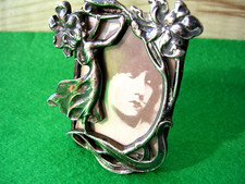 SMALL PEWTER ART NOUVEAU LADY