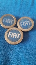Fiat 50mm Alloy Wheel Centre Caps x3 Punto Stilo Cinquecento Seicento