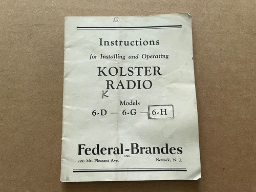 Vintage kolster radio - kolster,