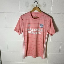 Cardiff City Football Shirt Mens Medium Pink Adidas 2021/22 Away Kit EFL Welsh