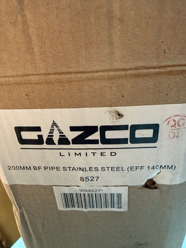 Gazco 200mm pipe stainless - 200mm,