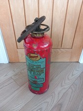 Vintage Conquest Pyreen Rivetted Red Fire Extinguisher Industrial Steampunk 
