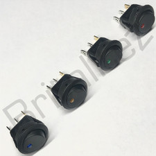 12V LED Round Rocker Switch ON/OFF Switch LED Indicator CAR/VAN/DASH/BOAT