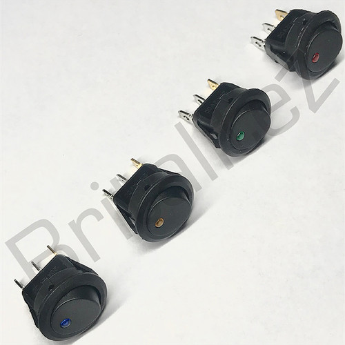 12v led round rocker - round,