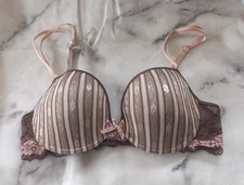 T-Shirt Bra 32C Brown Pink