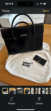 montblanc black leather document case