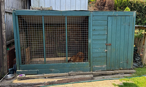 Wooden outdoor dog kennel - wooden,