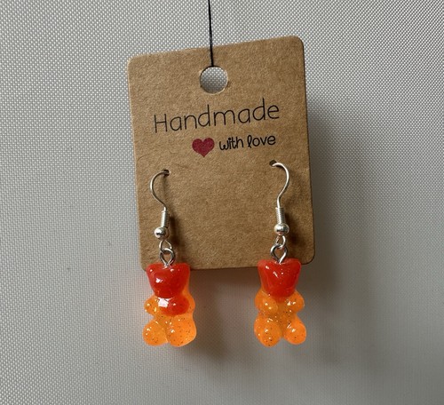 Gummy bear earrings resin - gummy,
