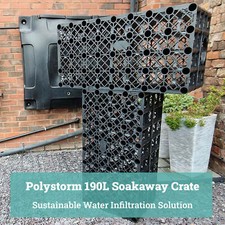 Polystorm PSM1A 190L Storm Soakaway Crate - High Strength, Eco-Friendly, SuDS