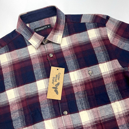 Cedar wood state button - wood,