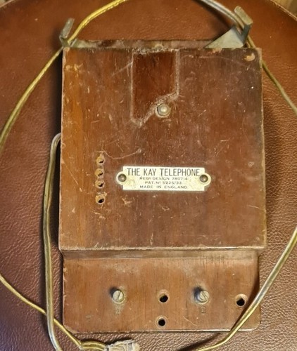 Vintage toy telephone wooden - telephone,