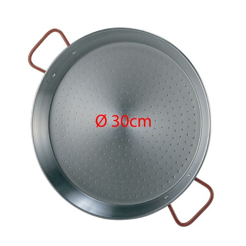 30cm polished steel paella pan - paella,