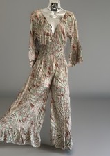 hTrend. Olive & Beige Leopard Print JumpSuit. One Size. New With Tags