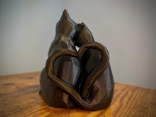 Printed cat couple - 3d,
