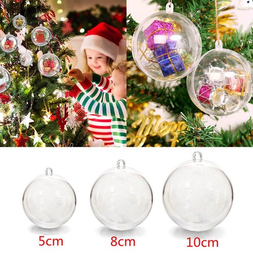 Plastic christmas ball - plastic, clear
