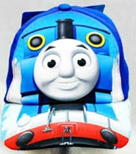 Thomas the Train Face Blue Screen Print Thomas Adj Tack Closure Baseball Cap-New