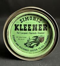 SIMONIZ KLEENER VINTAGE MOTOR CAR POLISH TIN CELLULOSE LACQUER ENAMEL PAINTS CAN