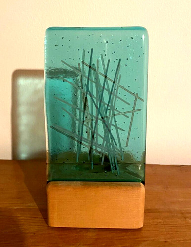 Handmade glass tea light - , or