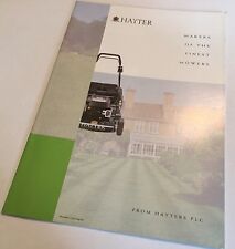 HAYTER Mowers - Harrier Osprey Hayterette 21 Ambassador Original 1980s? Brochure