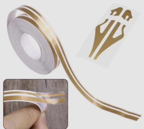 Double line tape - line, gold
