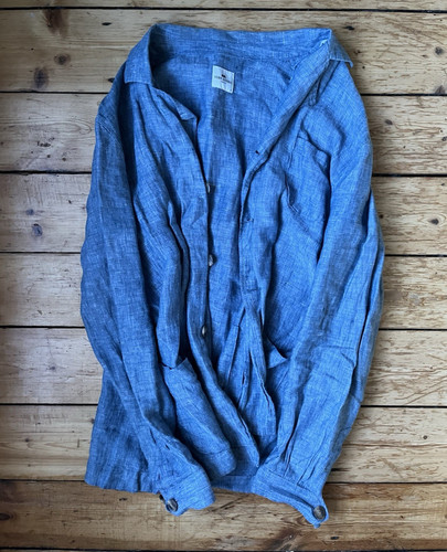 John henric blue linen relaxed - john,