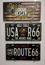 Six American Route 66 Signs
