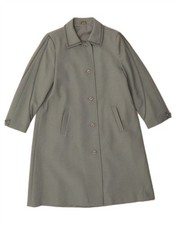 DANNIMAC Womens Overcoat UK 12 Medium Grey Polyester AZ10