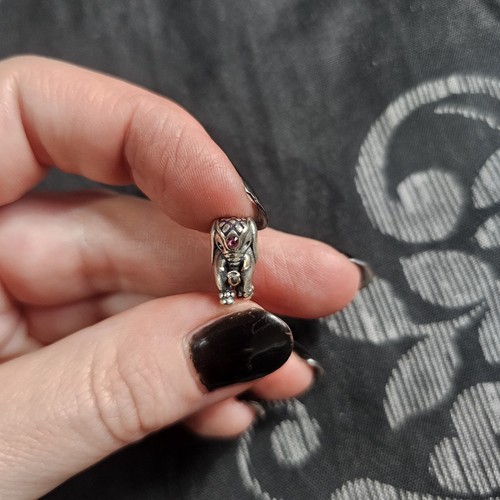 Elephant charm for bracelet - for,
