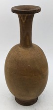 TANG DYNASTY CHINESE TERRACOTTA YELLOW GLAZE BOTTLE VASE
