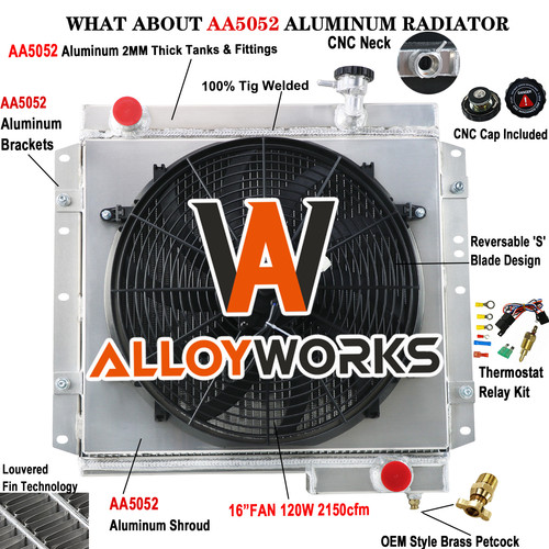 Row radiator shroud - row, fan
