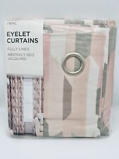 Next Curtains , 46x54”, Geometric, Abstract Geo Jacquard, Lined Curtains