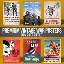 Vintage War Propaganda Posters WW2 Poster Print Pictures