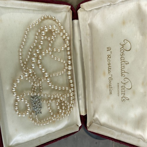 Simulated pearl necklace - pearl,