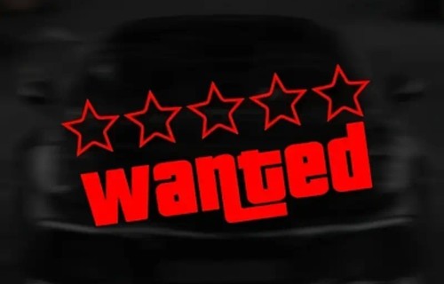 Red wanted sticker - red,