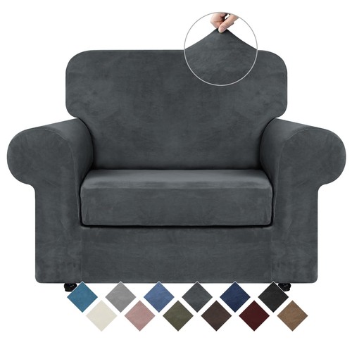 Velvet stretch pieces chair - pieces,