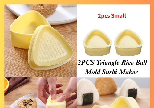 2pcs triangle rice ball - rice, mold