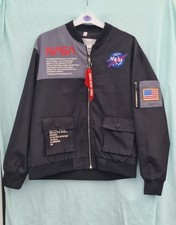 Nasa Bomber Jacket Size Medium Black. Excellent Condition