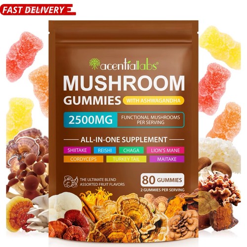 Mushroom gummies 2500mg - 2500mg, 80