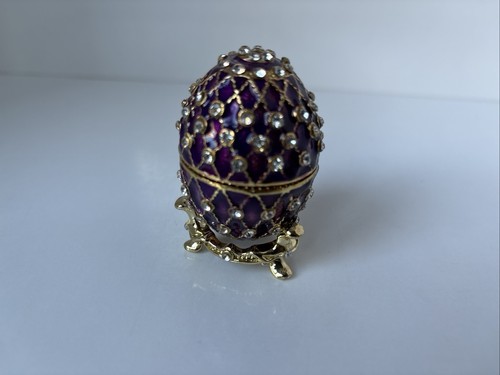 Enamel egg and trinket box - trinket, vu