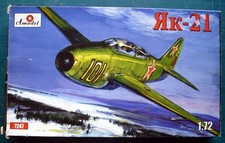 AMODEL 1/72 SCALE YAKOVLEV YAK-21 FIGHTER MODEL KIT.SIMILAR AIRFIX REVELL.