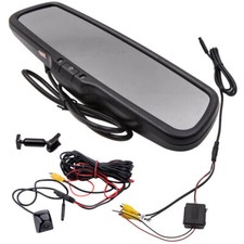 Car Rear View 4.3" LCD OEM Mirror Monitor with Backup Camera Parking Reverse Kit