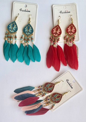 Retro style natural feather - style,